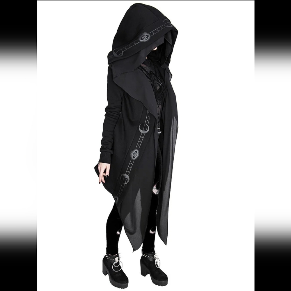 Gothic Moon Witch Pentagram Hoodie Jacket Killstar hot topic Dollskill Widow